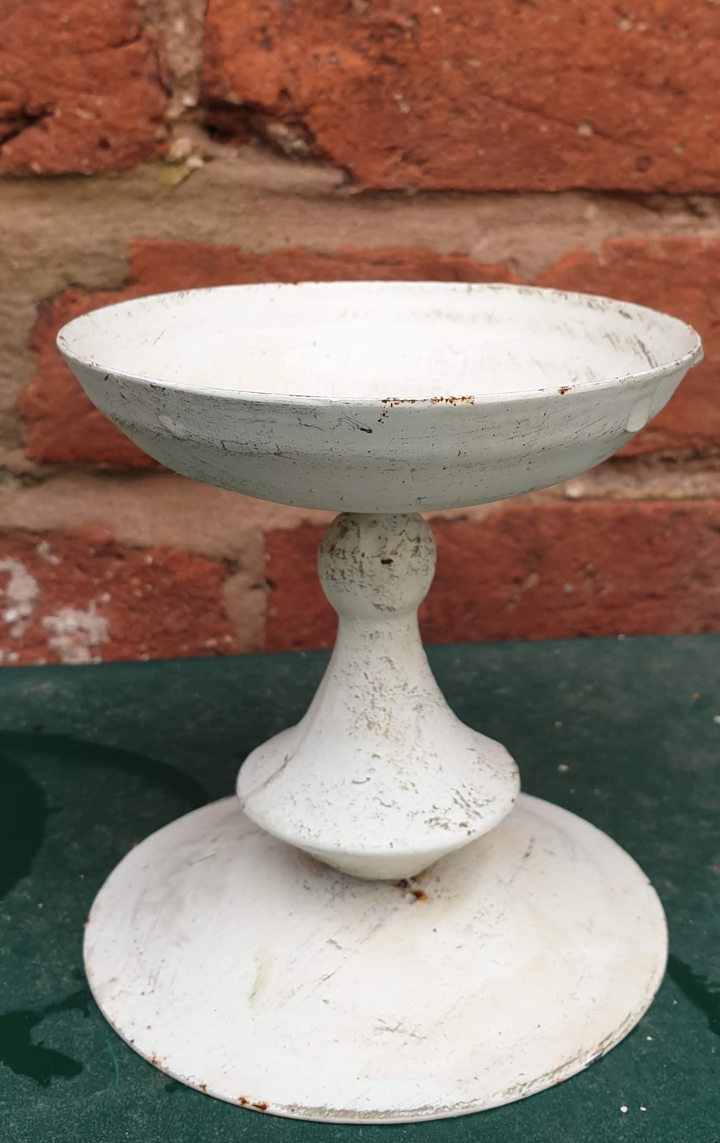 Cream distressed antique style candle holders