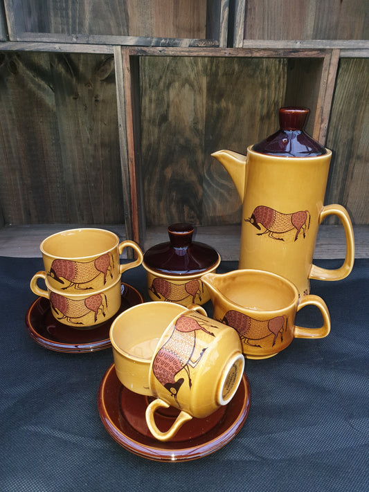 Royal Worcester Palissy Sierra Coffee set