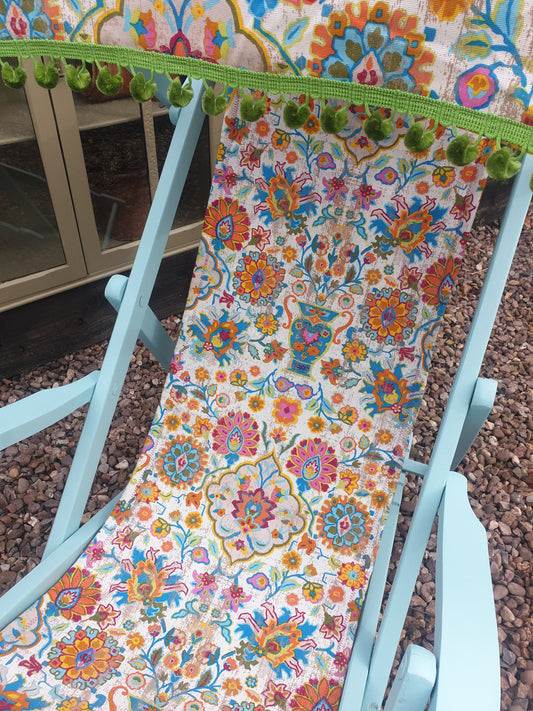 Vintage Edwardian Canopy Folding Deckchair