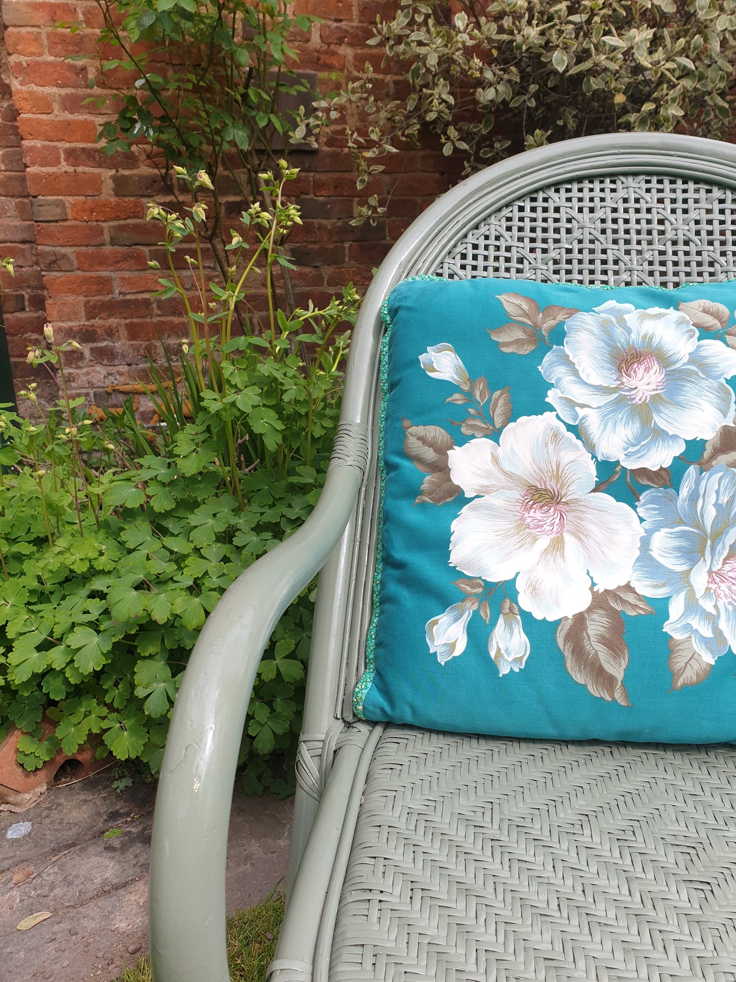 Vintage bamboo and rattan armchair