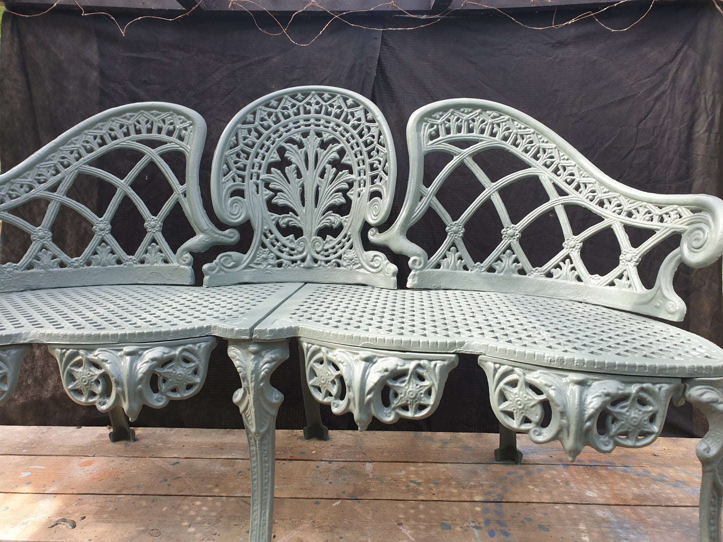 Cast Iron Ornate Chaperone Bench