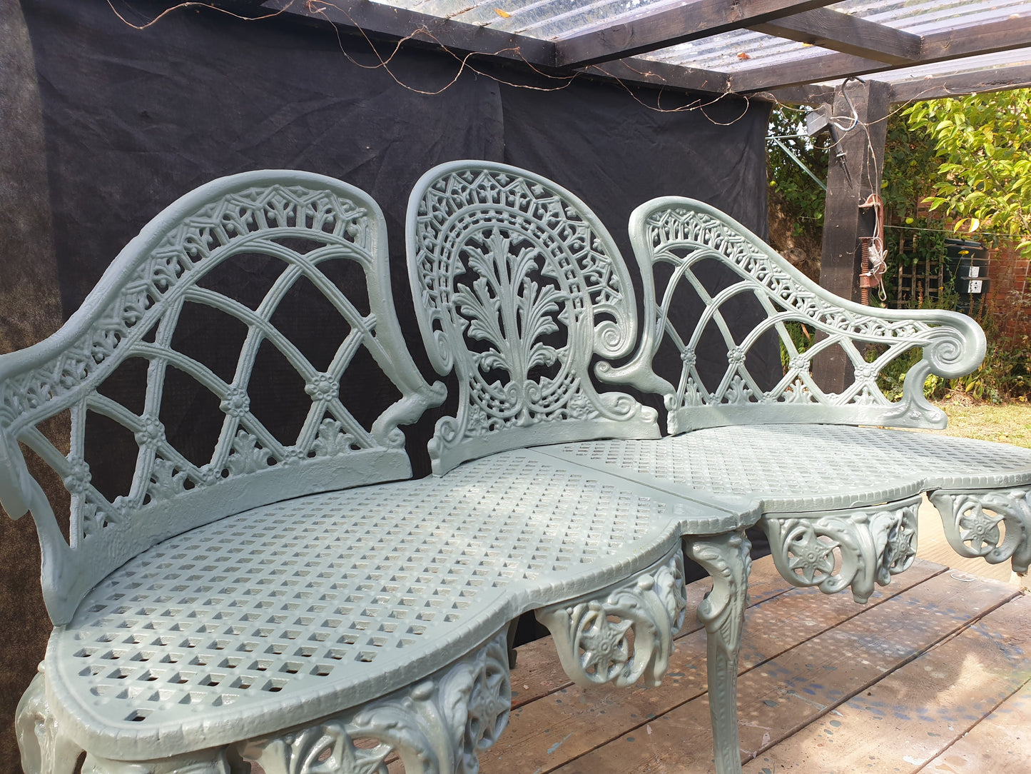 Cast Iron Ornate Chaperone Bench