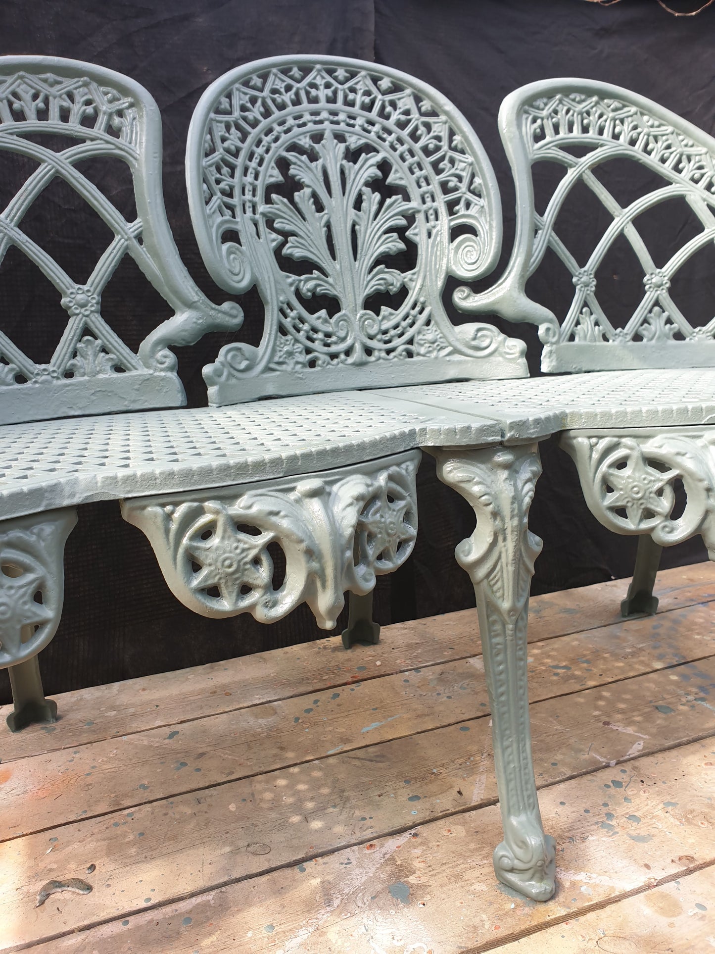 Cast Iron Ornate Chaperone Bench