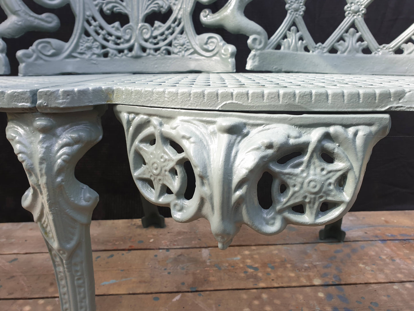 Cast Iron Ornate Chaperone Bench
