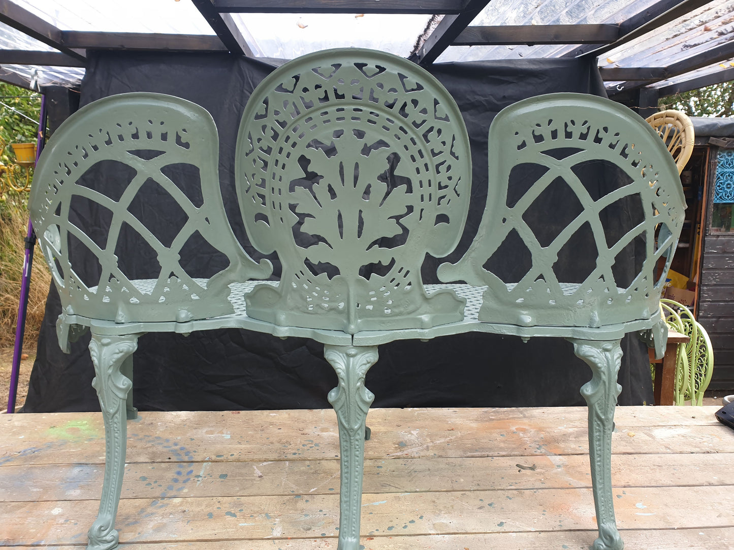 Cast Iron Ornate Chaperone Bench