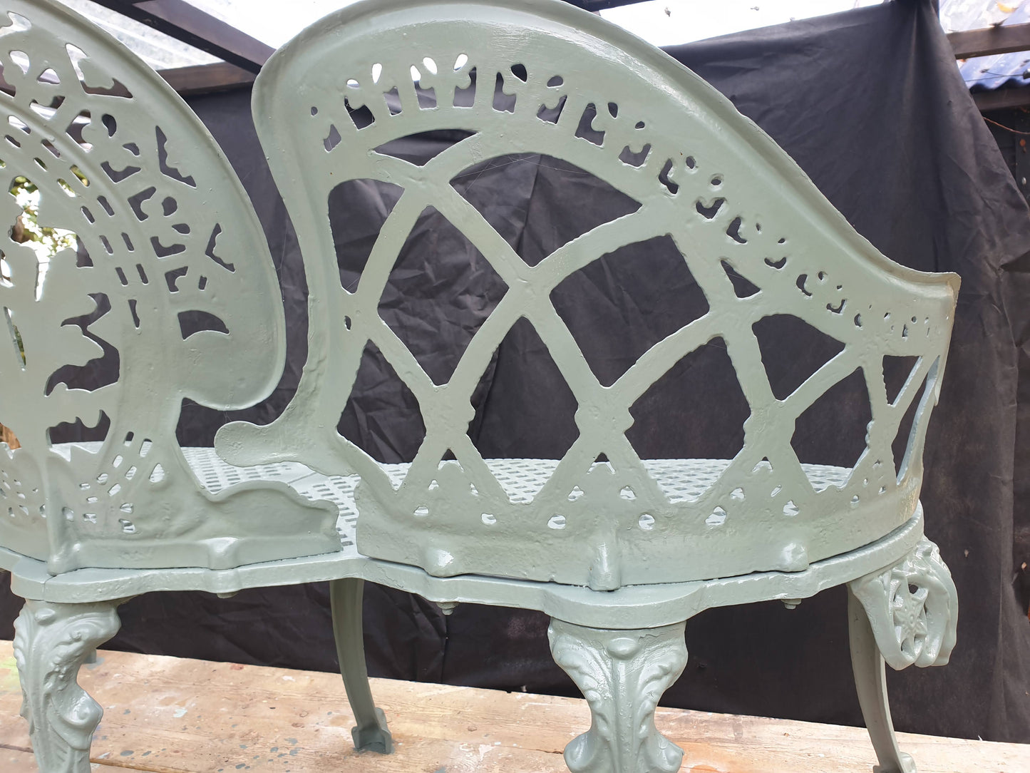 Cast Iron Ornate Chaperone Bench