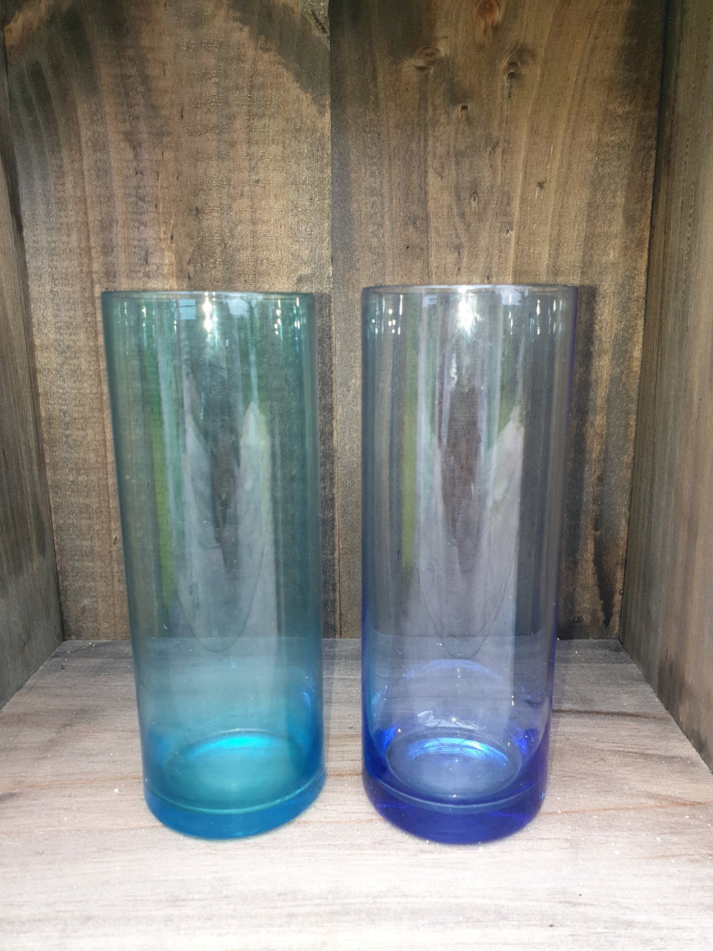 Multi coloured glass jug and tumbler set