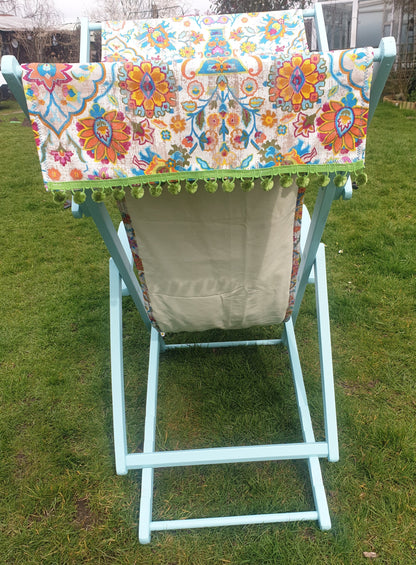 Vintage Edwardian Canopy Folding Deckchair