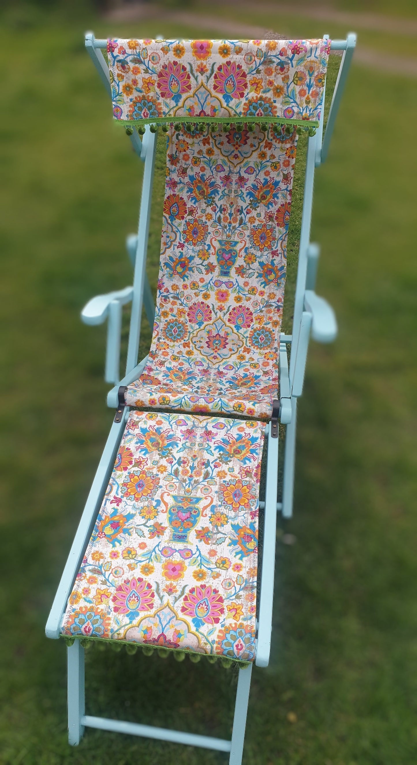 Vintage Edwardian Canopy Folding Deckchair