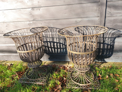 Vintage French ornate wire planter/urn