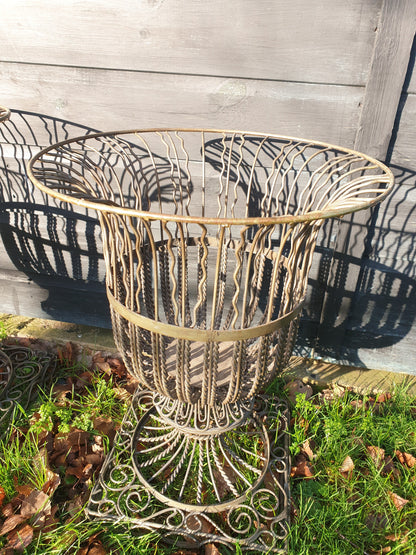 Vintage French ornate wire planter/urn
