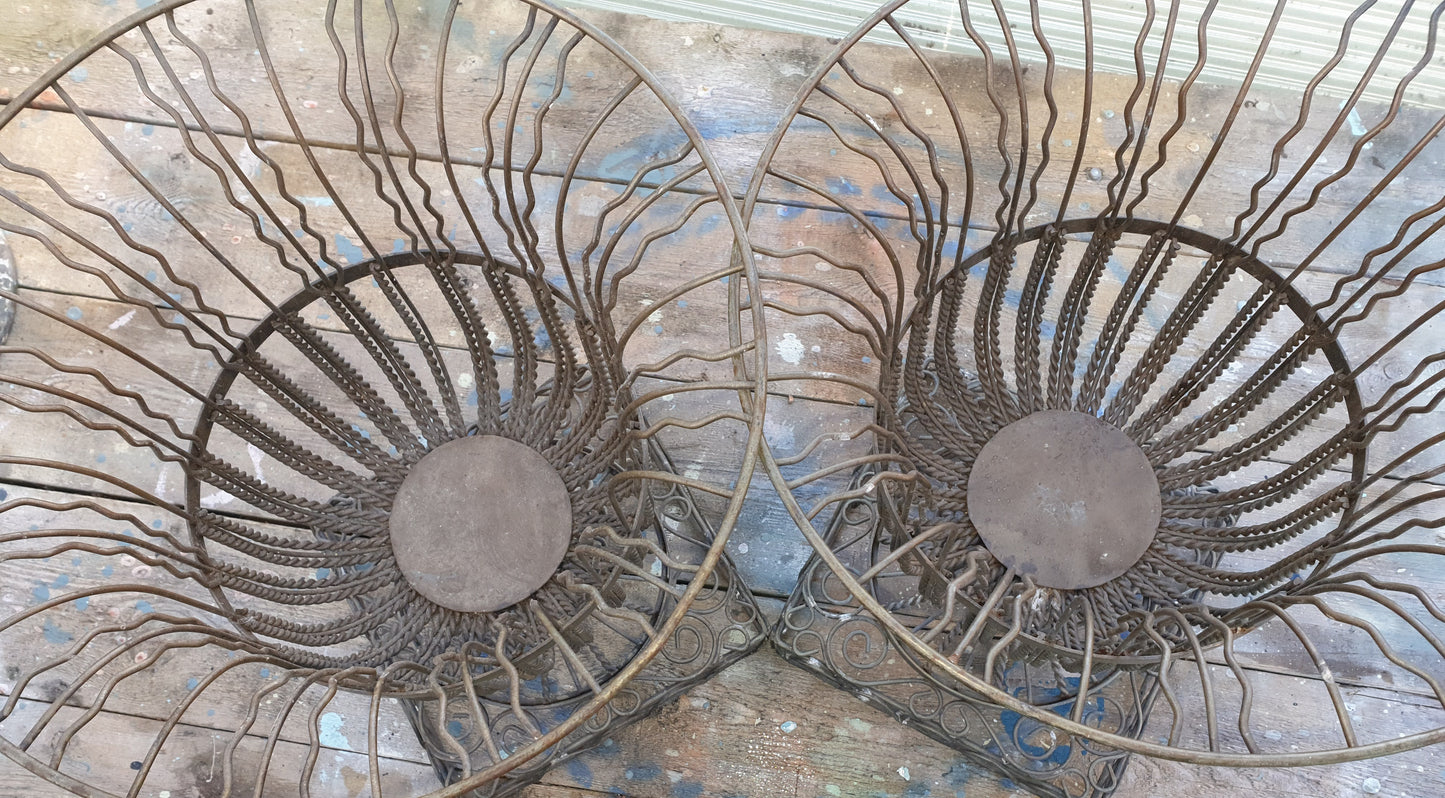 Vintage French ornate wire planter/urn